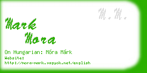 mark mora business card